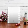 16 LED-beleuchteter Make-up-Spiegel mit Lichtlampe, tragbarer Touchscreen-Kosmetikspiegel, Beauty-Desktop-Schminktisch, Standspiegel