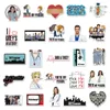 50-teiliges Set, klassisches amerikanisches Drama, Grey's Anatomy-Aufkleber für Gepäck, Koffer, Laptop, Auto, Telefon, PVC, Ärzte-Aufkleber, Geschenk 310P