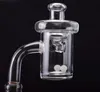 4mm Kalın Alt Cam Carb Cap Ile Kuvars Banger 10mm 14mm 18mm Kubbesiz Kuvars Banger Tırnak Cam Su Borular için