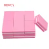 NAD005 100pcs Double-sided Mini Nail File Blocks Colorful Sponge Nail Polish Sanding Buffer Strips Polishing Manicure Tools