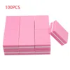 NAD005 100 STKS Dubbelzijdig Mini Nail Bestand Blokken Kleurrijke Spons Nail Polish Sanding Buffer Strips Polijsten Manicure Tools