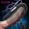 FLXUR Vibratore giocattoli del sesso per gli uomini Allenatore del pene Masturbatore maschile Eiaculazione ritardata Stimolare il glande Massaggiatore vibrante Figa Y200409