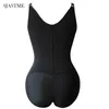 Nieuwe dames plus size bodysuit shapewear afslanken buikcontrole full body shaper panty stijl clip zip met beha taille riem fajas y297z