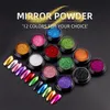 FExport Lustro Efekt Paznokci Glitter Proszek Lustro Paznokci Glitter Proszek Chrom Metaliczny Manicure Pigment Ultra Cienki brokat