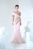 Azzi Osta rose sirène robes de bal broderie 3D Floral appliqué dentelle célébrité robes de soirée sur mesure robe de soirée formelle