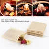 100 Pcs/lot Tea Filter Bags Coffee Tools Natural Unbleached Paper Infuser Empty Bag with Drawstring