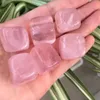 6 шт., довольно натуральный розовый кварц, кубический кристалл, полированные камни, куб, коллекционные минералы, образец для домашнего декора6248517