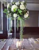 10pcs Wysokość 65 cm / 80 cm / 100 średnica 20 cm stojak na kwiaty ślubne przezroczysty wazon akrylowy stojak na wyświetlacz