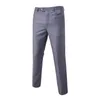 Heflashor formell klänning byxor män platt smal affärsman kostym byxor sommar byxor kontor casual solid pantalon kostym homme