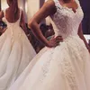 Vestido de Noiva Bridal Gownsスパゲッティストラップホワイトアイボリーチュールウェディングドレス2020パールブライダルドレス結婚顧客