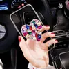 Luxe telefoonhoesjes Big Love Rhinestone Clear Soft TPU voor iPhone 15 14 13 12 11 Pro Max met lanyard