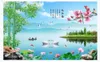 Personalizado 3D foto mural papel de parede Jiangnan rima bambu paisagem pintura estilo Chinês HD TV fundo papel de parede para paredes 3d