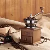 classical wooden manual coffee grinder stainless steel retro coffee spice mini burr mill with highquality ceramic millstone2863537