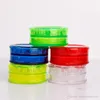 60mm Round Plastic Tobacco Smoking Herb Grinders 3 Layer Tobacco Grinder Cigarette Colorful Crusher Fit Dry Herb Color Random Send BH1893 CY