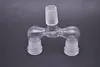 Adaptateur Heady Double Glass 14mm 18mm femelle mâle Adaptateur en verre double bol adaptateur deux tailles pour = tuyaux de bong de plate-forme pétrolière