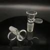 Accessoires pour fumeurs Poignée ronde Bol en verre Glissière Entonnoir Pièce Diapositives Avec Joints Mâles Clairs Pour Bangs