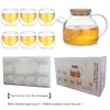 Heatresistant Glass Tea Set High Borosilicate Glass Flower Kung Fu TEAPOT SET With Gift Box Gift Set281S3368348