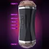 Silicone Oral Vagina Real Pussy Vibrator Sex Toys For Men Voice Aircraft Cup Masturbation Male Blowjob Pussy Sucking Sex Machine J190629