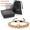 Mcllroy Charme Pulseira / mulheres / homens / ouro / prata / pulseira de Aço Inoxidável Dos Homens Beads Pulseiras Coroa Cubic Zirconia Pulseiras Jóias J190722