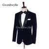 Tuxedos 2018 Nouvelle vente Velvet Man costumes pour l'homme Clothes 2 PSC Tapis de mariage à revers Pep