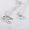Compatible with jewelry 925 Sterling Silver I Love You Necklace For Women Original Fashion Pendants Charms Jewelry5928919