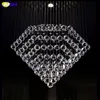 FUMAT Crystal K9 Lampada da soffitto a forma di piramide Diamond GU10 LED in acciaio inox a sospensione in stile moderno Lampadario a sospensione