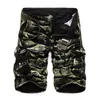 Summer Camouflage Pure Bomullskläder Bekväma män Taktiska Camo Cargo Shorts 220630