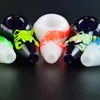 4 Inch Glow In The Dark Heady Glass Smoking Pipes Spoon Scorpion Luminous Hand Pipe Oil Burner Tobacco Pipes Smoking Accessories GID10