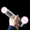 Transprent Pyrex Glass Butt Plug Crystal Anal Dildo Big Size Penis G-spot Stimulation Adult Sex Toys S627