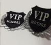 2pcs 1set 3D 3M autocollants en métal VIP MOTORS Badge de voiture en métal décalcomanie porte fenêtre décor automatique bricolage voiture en métal moto motostickers couverture voiture queue