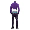 Anime jojo bizarre aventura cosplay traje diavolo cosplay traje roxo top com calças para homens traje cosplay