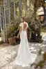 Os mais novos vestidos de sereia Slim Mermaid Amazing Slim V Neck de manga curta lantejoulas de noiva lanternas vestidos de noiva vestidos de noiva 0430