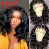 PAFF Bob Lace Front Human Hair Peruki Brazylijskie Naturalne Wave Ludzkie Włosy Peruka Pre Zinted z Krążącą Krążącą Koronką Koronką Wig