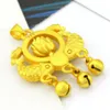 Joli bébé pendentif chaîne Double poisson en forme d'or jaune 18 carats rempli classique enfants enfants pendentif collier cadeau