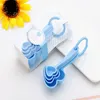 4PC / Set Creative Heart Shaped Measuring Spoon Plast Mått Skedar För Bröllopsfest Gift Baby Shower Favoriter