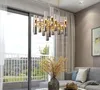 Nordic Creative Bamboom G4 Led Chandelier Plate Gray Glass Lampshades Pendant Chandelier Luminaria Lustre Chandelier Lighting MYY