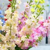 偽ロングステムヒヤシンス33.46 "在宅の結婚式の装飾的な造花のための長さシミュレーションデルフィニウムバイオレット