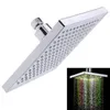 1PC Shower Head Square Head Light Rain Water 26 Home Bathroom LED Auto Changing Shower 7 Colors For Bathroom Dropship Apr12219d