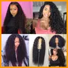 Ishow Indian Deep Wave Virgin Human Hair Buntlar Weave Kinky Curly Peruvian Extensions för Kvinnor Flickor Naturfärg Alla åldrar 8-28 tum