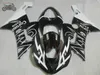 Motorcykel Fairing Kit för Kawasaki Ninja ZX6R ZX636 05 06 ZX-6R 2005 2006 Svart Corona Bodywork Road Sport Fairings Set