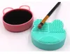 Draagbare make-upborstel nat en droog dubbel-gebruik 3 seconden Rapid Cleaning Box Makeup Borstels Spons Silicon Box Remover Make-up Tool 6 Stks
