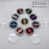 25mm 5D / 3D Natural Cílios Postiços Cílios Falsos Maquiagem Longa Mink Lashes Extensão Dos Cílios Cílios Vison Para A Beleza 12 estilos