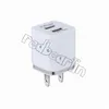 Dual USB -laddare för iPhone 7 8 X Samsung S9 S10 S8 Väggladdare 5V 2.1A Metal Travel Adapter US EU Plug AC Power Adapters