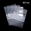 5x7 cm Poly en plastique réutilisable Fermeture à glissière de verrouillage Sac d'emballage pour le thé de fleurs séchées à long terme de stockage des aliments Self Seal inscriptibles Poly Pouch