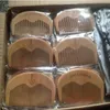 200pcs / lot transporte rápido personalizado gravado o seu Logo Natural Peach madeira Comb Barba Pente de bolso Comb 11.5 * 5.5 * um centímetro