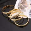 4st Dubai Gold Bangles breda armband afrikanska europeiska Etiopien smycken Bangles234l