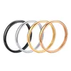 2mm Silver Ring Stainless Steel Wedding Brands Dome Men Women Plain Ring Classic Engagement Gifts