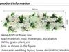2020 100 cm sztuczny jedwab róży rząd DIY Ślubny przewodnik drogowy Łuk dekoracja sztuczny kwiat otwarcie studio rekwizyty Dress Up Flower