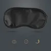 Masca de la máscara de ojo negro cubierta de la siesta de la siesta para los ojos para el viaje para dormir máscaras de poliéster suave 4 capa HHA372611265