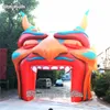 Gonfiabile personalizzato Tauren Head Tunnel 10m Large Blow Up Mascot Minotaur Monster Archway Devil Skull Porta ad arco per ingresso esterno e decorazione di Halloween